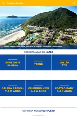 Costão do Santinho Resort, Gol android App screenshot 3